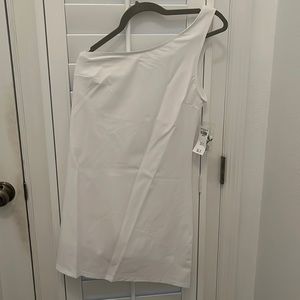 White Abercrombie active dress one shoulder never worn